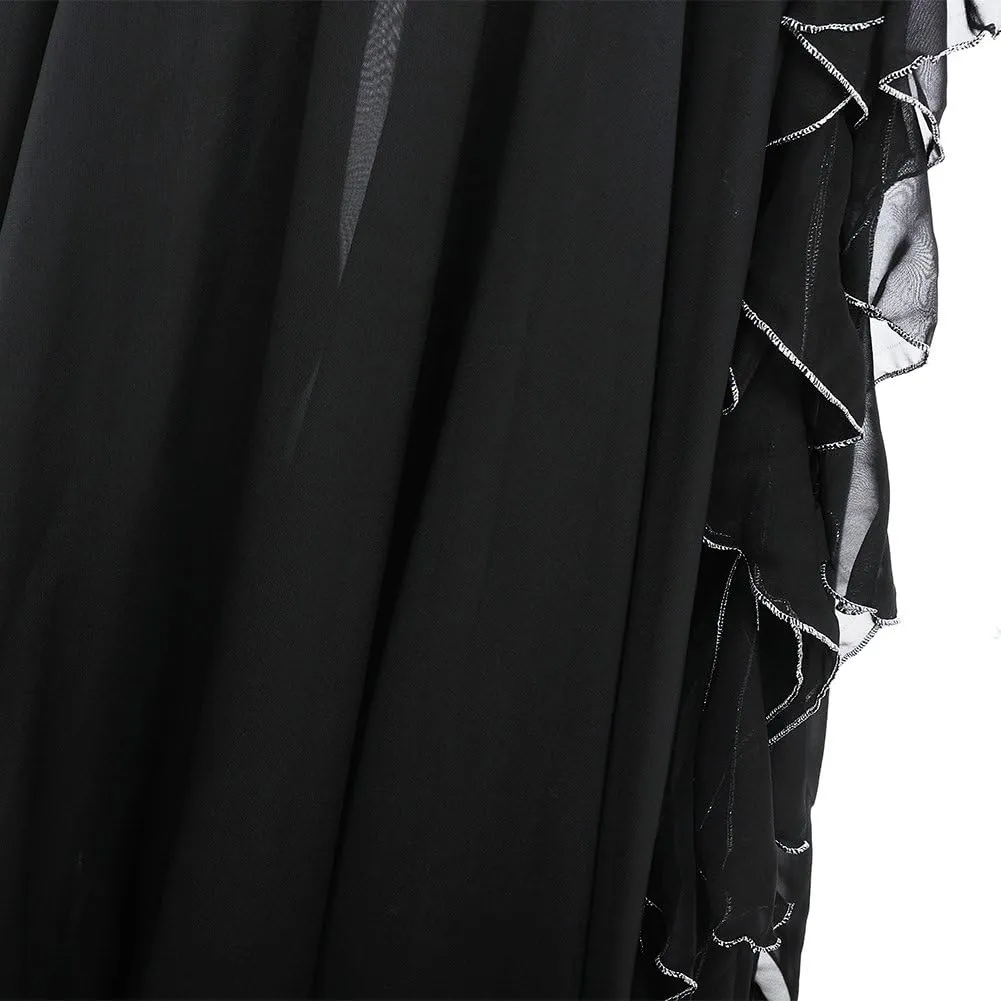 ROYAL SMEELA Chiffon Belly Dance Skirt Slit Bellydance Skirts Tribal Belly Dancer Costumes for Women Carnival Outfit