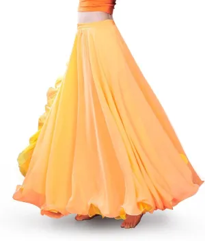 ROYAL SMEELA Chiffon Belly Dance Skirt Slit Tribal Bellydance Skirts Belly Dancer Costumes for Women Carnival Outfit
