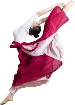 ROYAL SMEELA Women's Lyrical Dance Wrap Skirt - Flowy Maxi Skirts for Ballerina, Modern Contemporary Dance