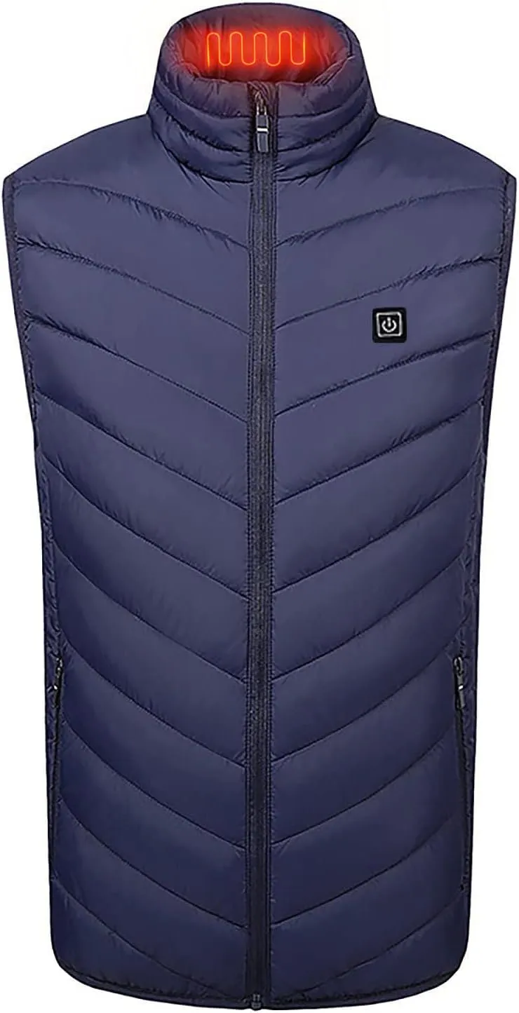 SEAOPEN Heated Vest for Men Women Plus Size Lightweight Heated Jackets Adjustable Electric Heating Vest with Pockets