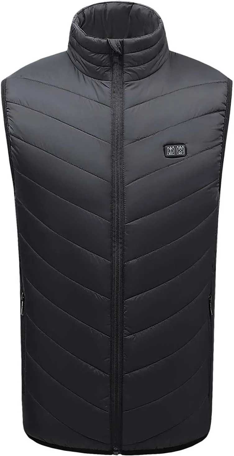 SEAOPEN Heated Vest for Men Women Plus Size Lightweight Heated Jackets Adjustable Electric Heating Vest with Pockets