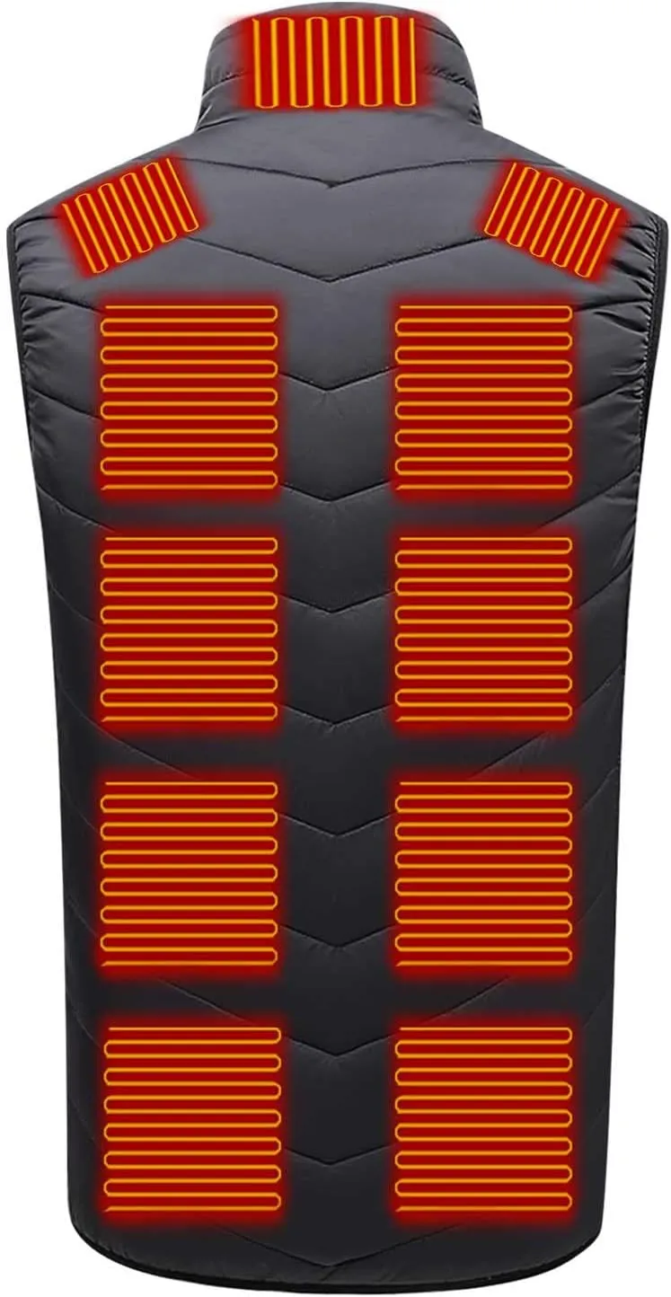 SEAOPEN Heated Vest for Men Women Plus Size Lightweight Heated Jackets Adjustable Electric Heating Vest with Pockets