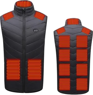 SEAOPEN Heated Vest for Men Women Plus Size Lightweight Heated Jackets Adjustable Electric Heating Vest with Pockets