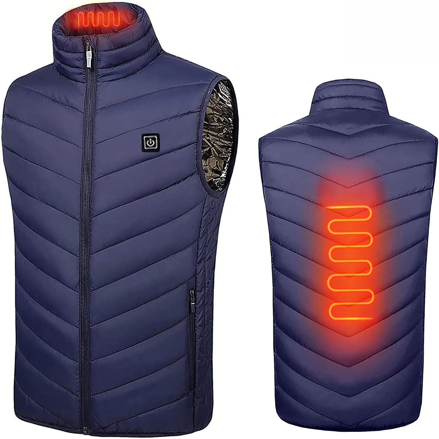 SEAOPEN Heated Vest for Men Women Plus Size Lightweight Heated Jackets Adjustable Electric Heating Vest with Pockets