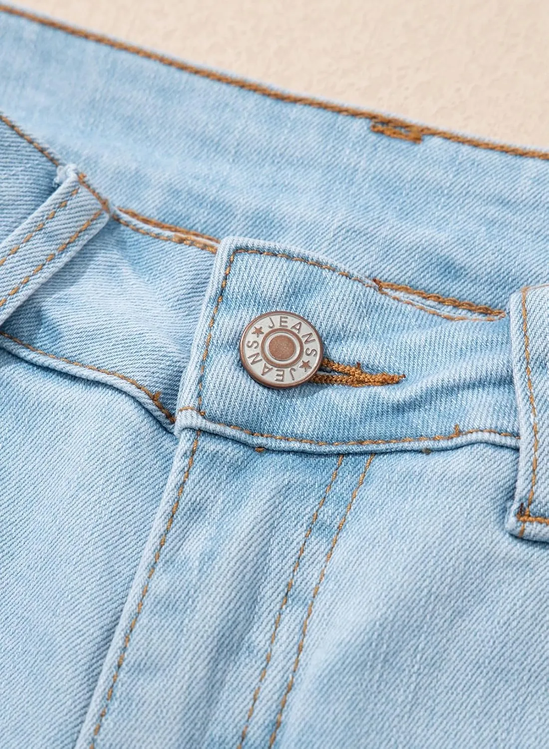 Sidefeel Women's Jeans High Waisted Wide Leg Loose Fit Straight Leg Zimbaplatinum Cropped Denim Pants