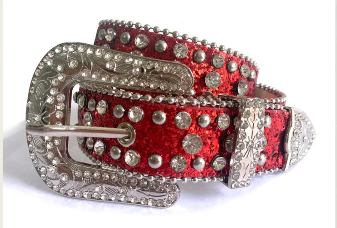 Sparkle rhinestone belt
