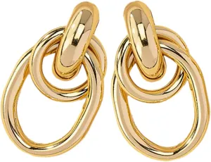 Statement Earrings for Women Circle Earrings Hoops Elegant Minimalist Jewelry for Parties