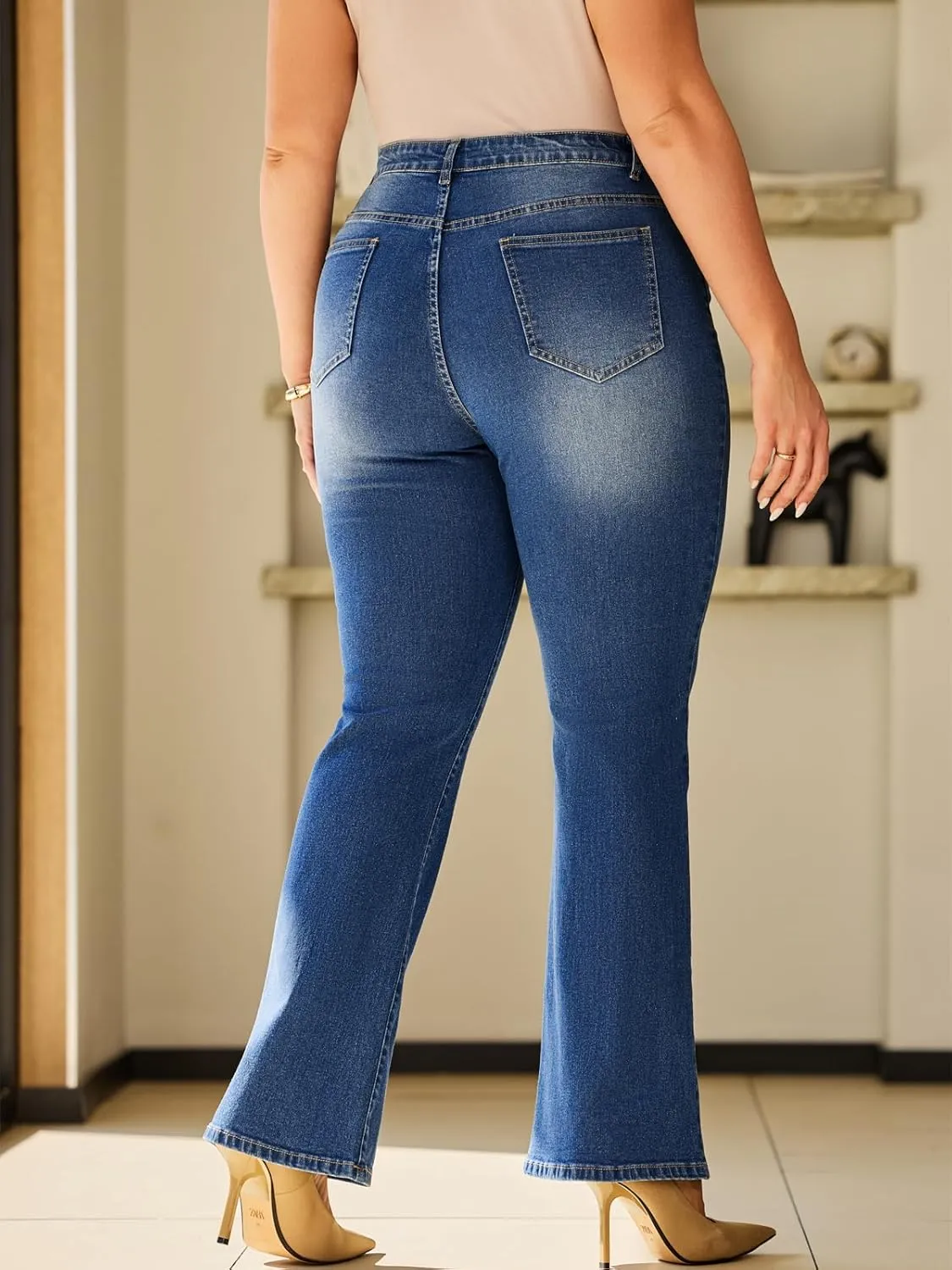 Stretchy Bootcut Jeans for Women High Waisted Jeans for Women with Pockets ??Standard??