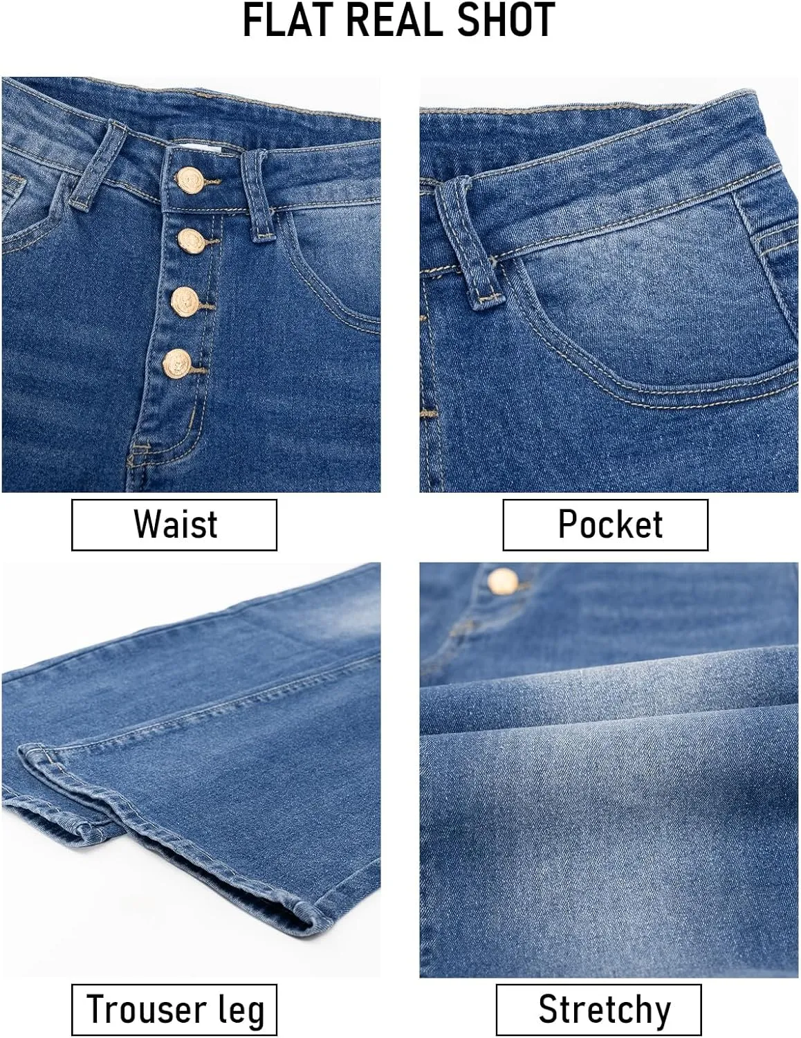 Stretchy Bootcut Jeans for Women High Waisted Jeans for Women with Pockets ??Standard??