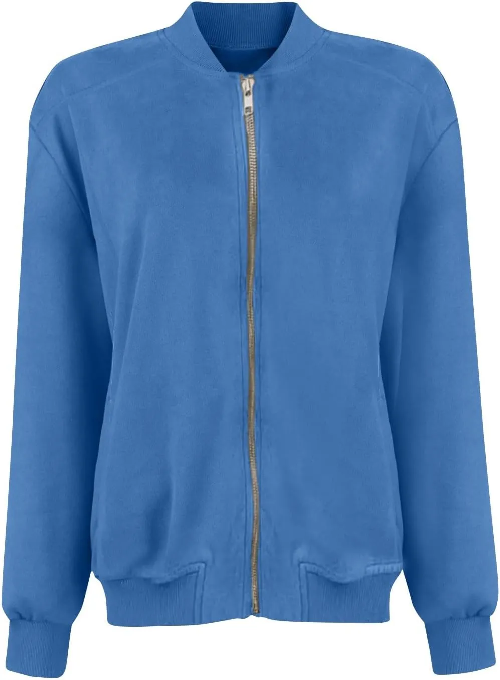 Suede Jackets for Women 2024 Trendy Comfy Cropped Zip Up Jackets Faux Leather Casual Jacket Outwear with Pockets