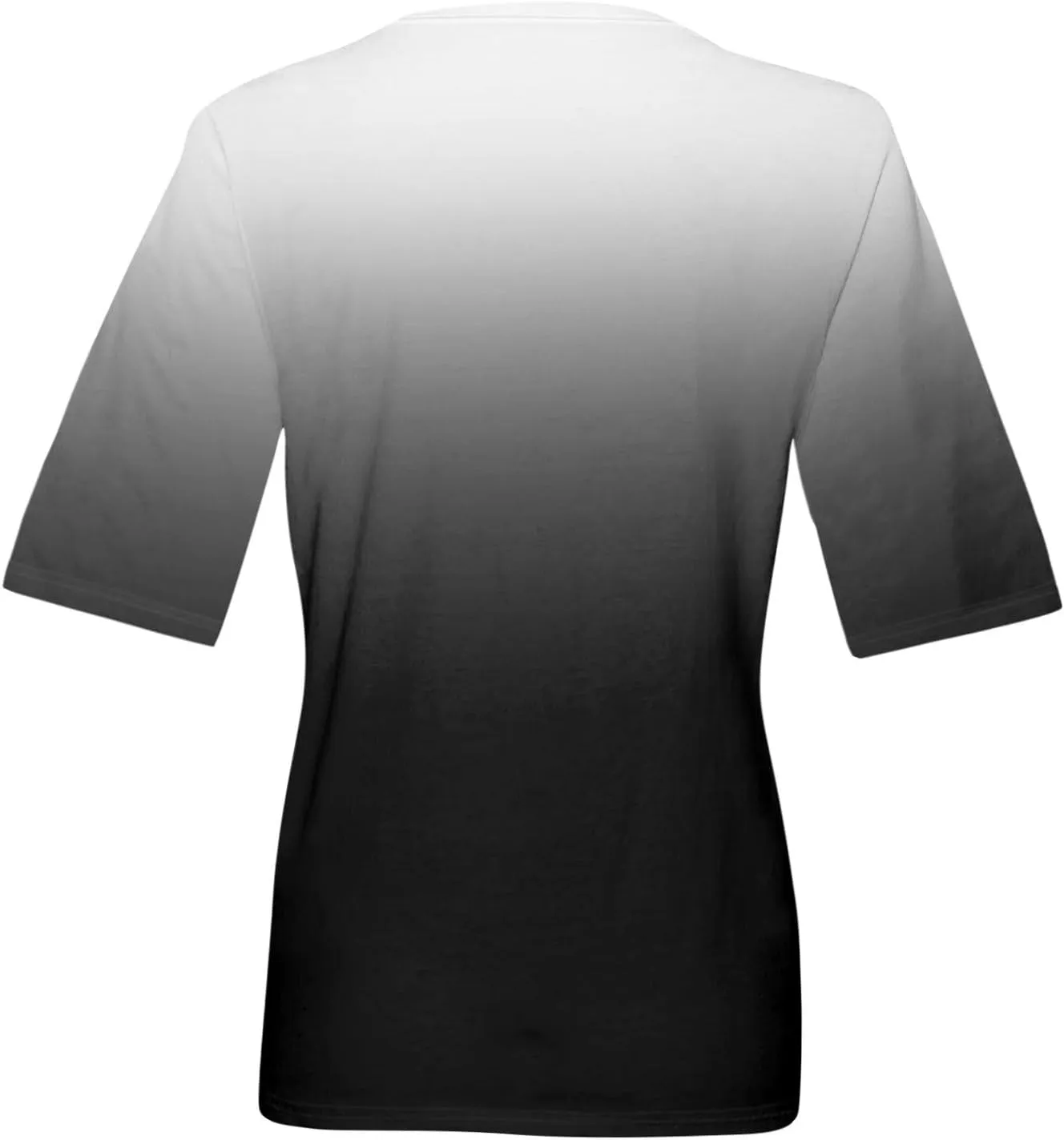Summer Tops for Women 2024 Half Sleeve top Printed V Neck Shirts Gradient Loose Fit Elbow Length Sleeve Blouse