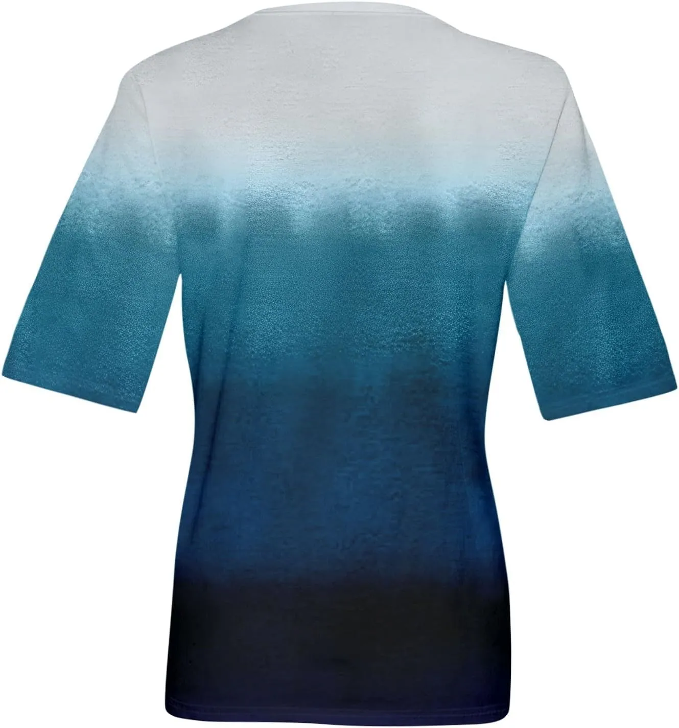 Summer Tops for Women 2024 Half Sleeve top Printed V Neck Shirts Gradient Loose Fit Elbow Length Sleeve Blouse