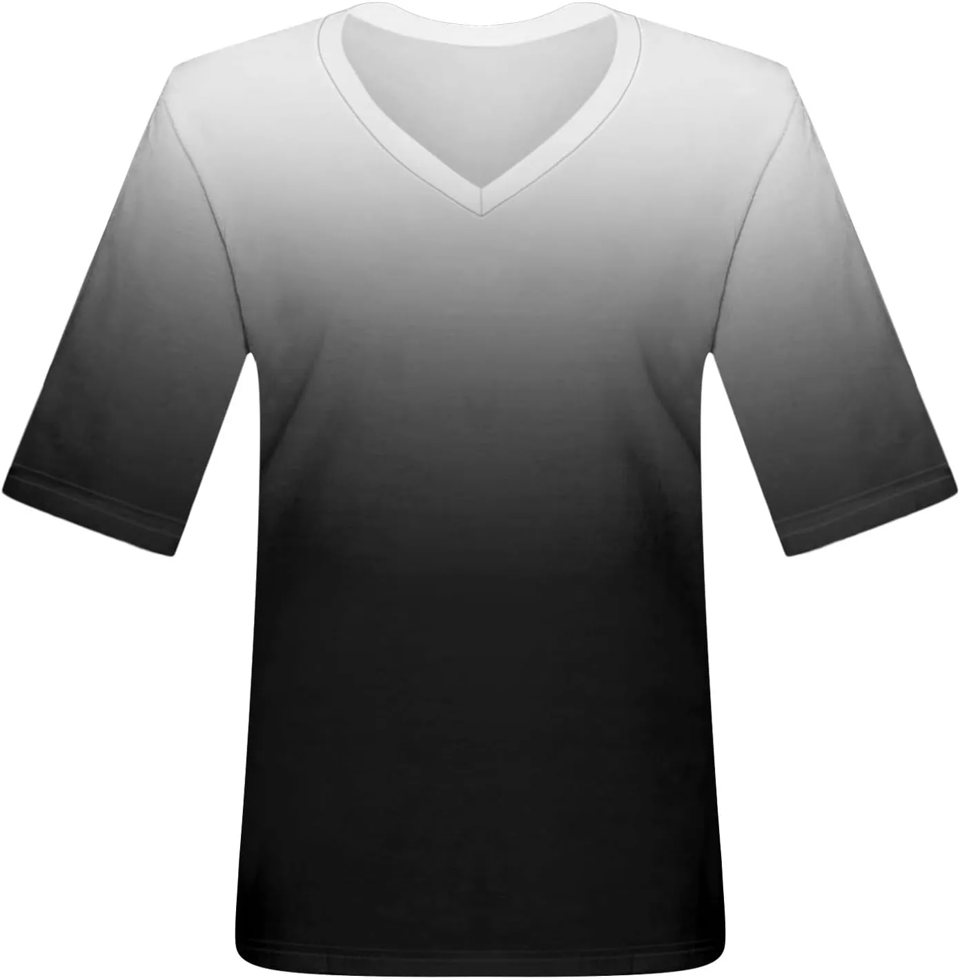 Summer Tops for Women 2024 Half Sleeve top Printed V Neck Shirts Gradient Loose Fit Elbow Length Sleeve Blouse