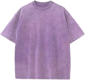 T-Shirt Acid Wash Cotton Graphic Tees for Unisex Vintage Oversize Best Retro Fashion Korean Men's