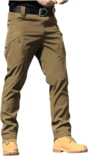 Tactical Waterproof Pants Men,Tactical Cargo Pants Outdoor Survival Camping Trouser Regular Fit Stretch Trouser