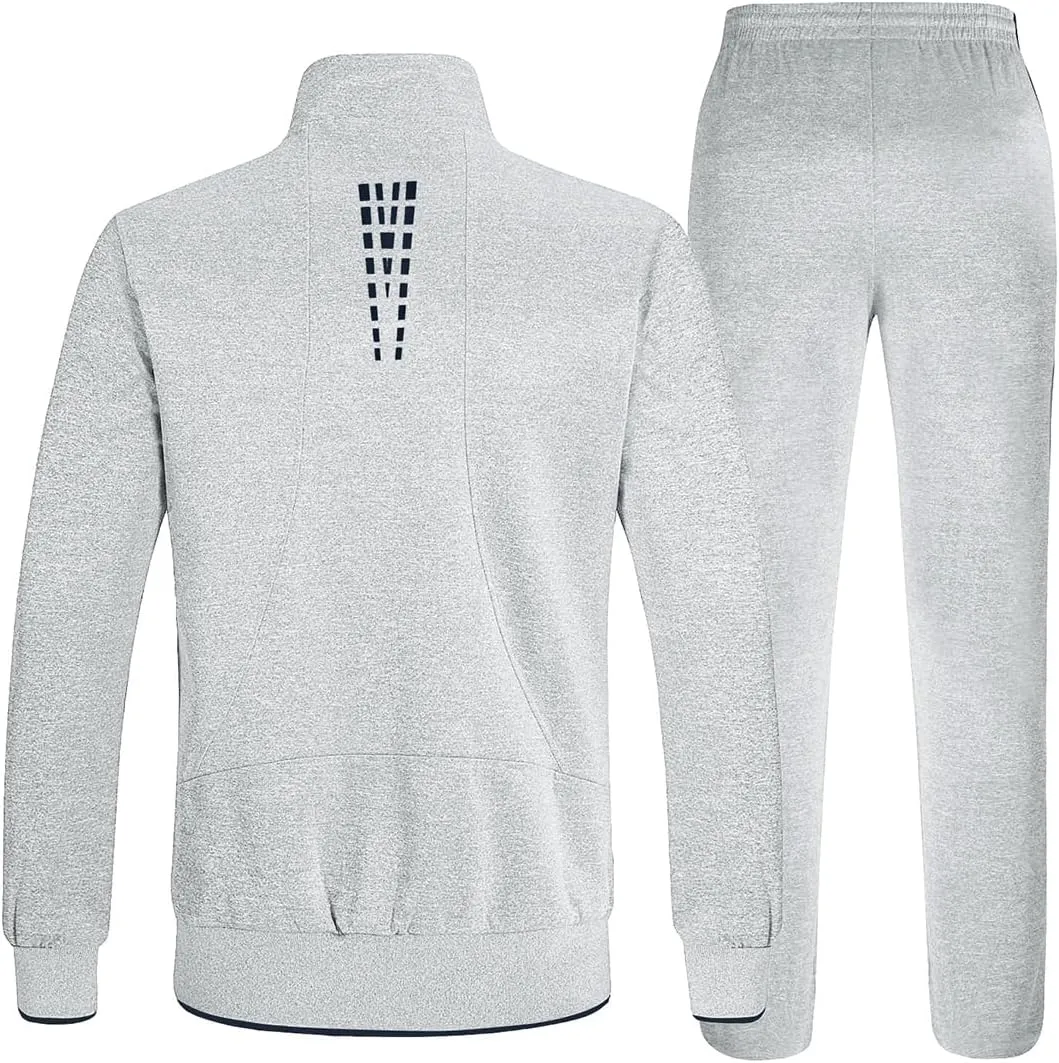 TBMPOY Men's Tracksuits Sweatsuits for Men Sweat Track Suits 2 Piece Casual Athletic Jogging Warm Up Full Zip Sets