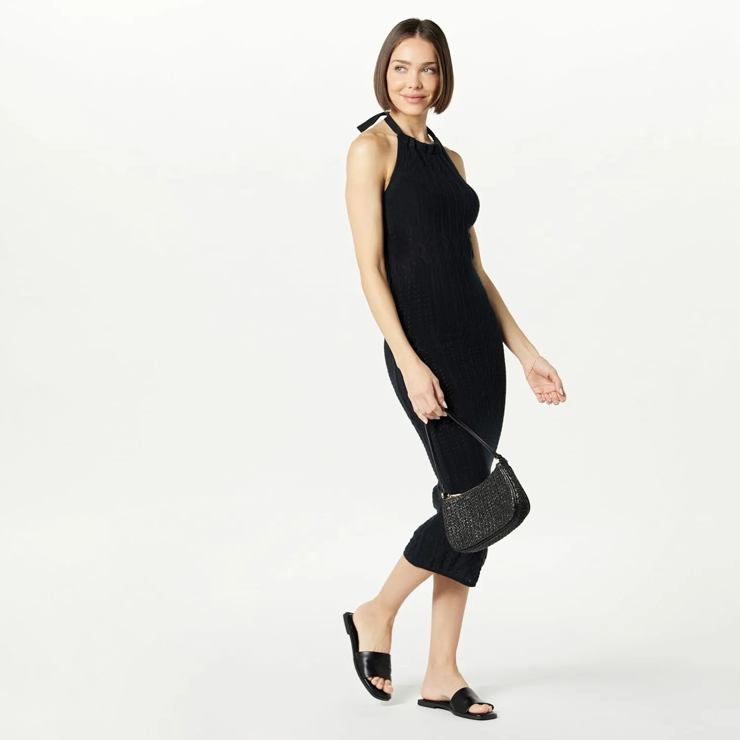 The Drop Women's Jayla Sleeveless Crochet Midi Dress