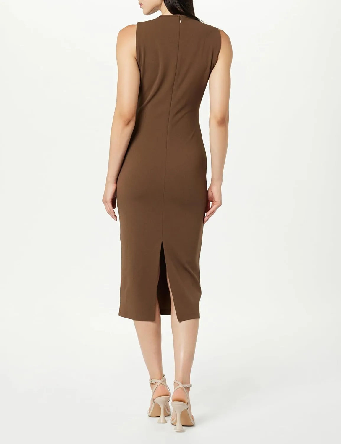 The Drop Women's Joce Mesh V-Neck Midi Dress