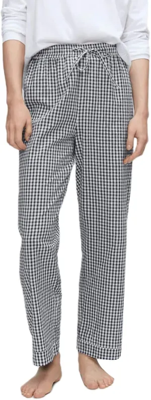Tkuycn Women Y2K Plaid Pants High Waist Straight Leg Trousers Gingham Lounge Pants Streetwear Summer Drawstring