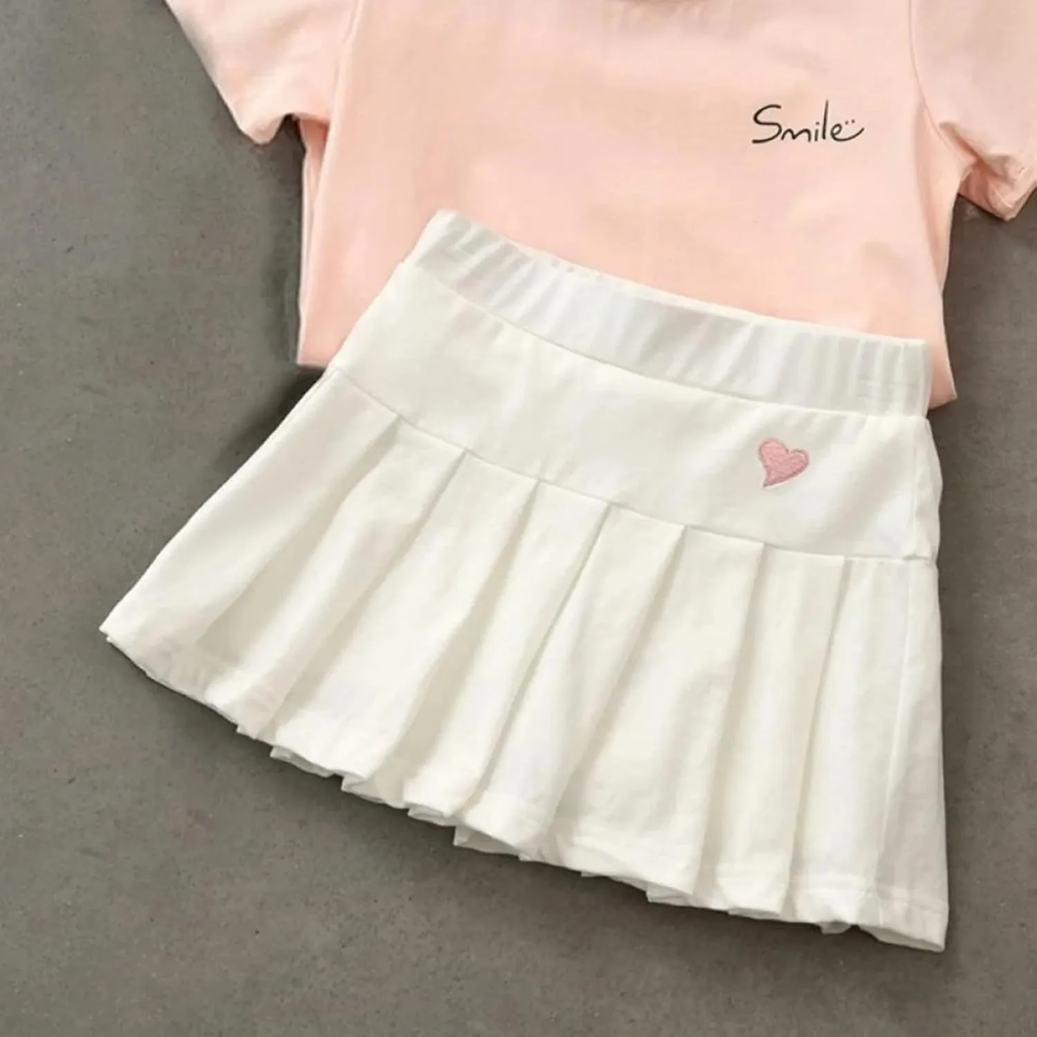 Toddler Baby Girl Pleated Tennis Skirt Stretch Waist Skater Skort Kids Sport Skirts Flared Pleated Solid Girl Baby Dress