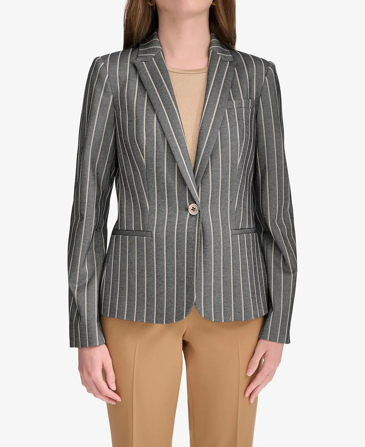 Tommy Hilfiger Women's Blazer  Business Jacket with Flattering Fit and Single-Button Closure