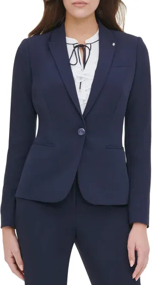 Tommy Hilfiger Women's Blazer  Business Jacket with Flattering Fit and Single-Button Closure