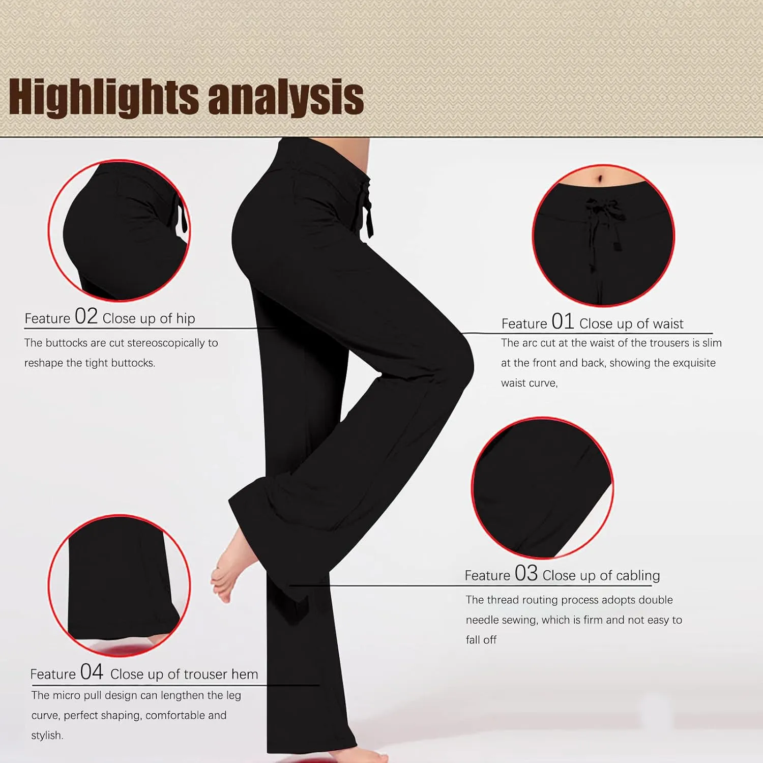Track Athletic Yoga Pants for Women Fall Summer Rayon Loose Fit High Cut Pants Women 2025