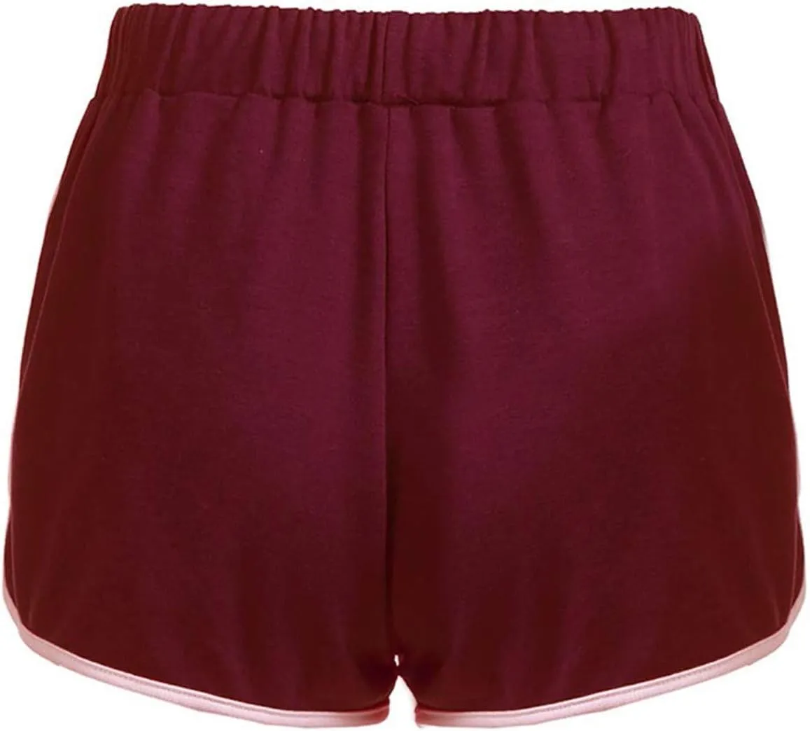Track Gym Yoga Shorts for Women Fall Summer Loose Fit High Cut Striped Pants Shorts Women 2025