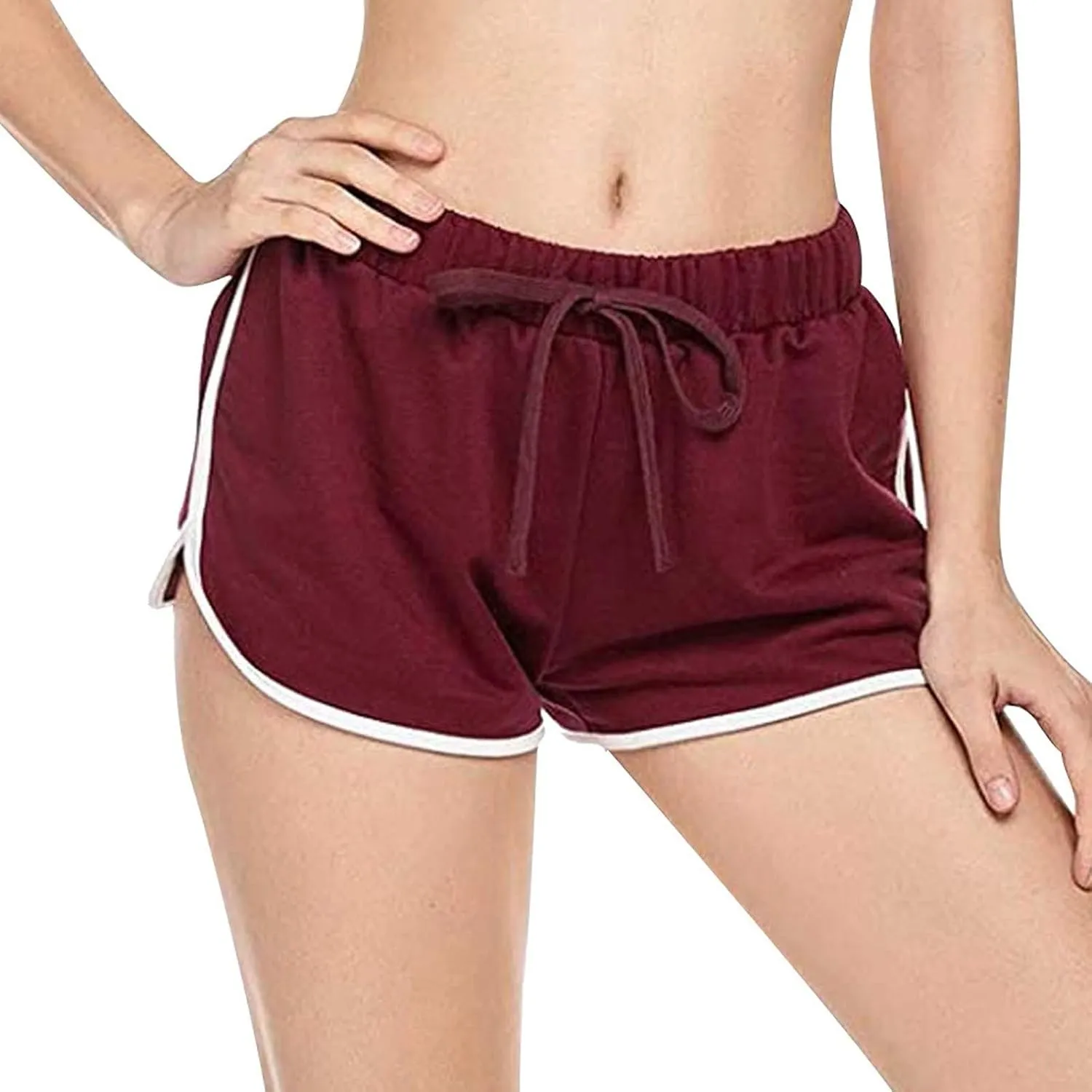 Track Gym Yoga Shorts for Women Fall Summer Loose Fit High Cut Striped Pants Shorts Women 2025