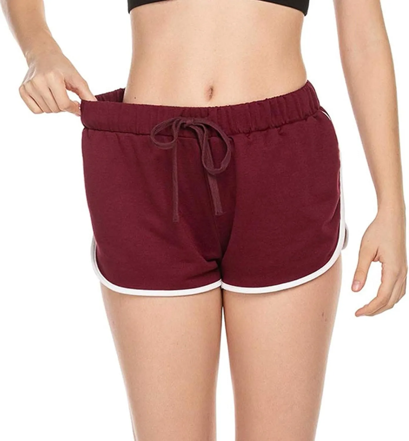 Track Gym Yoga Shorts for Women Fall Summer Loose Fit High Cut Striped Pants Shorts Women 2025
