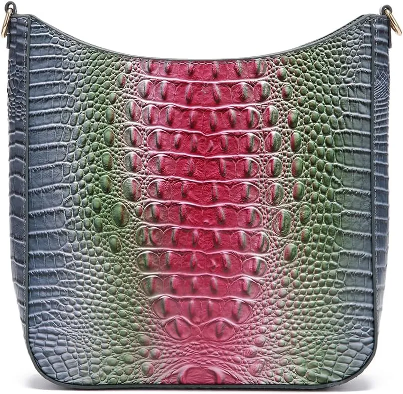 UBALDI Women Purse Satchel Bag Long Crossbody Classy Tote Bag Shoulder Purse Vegan Leather Ladies Handbags Embossed Pattern