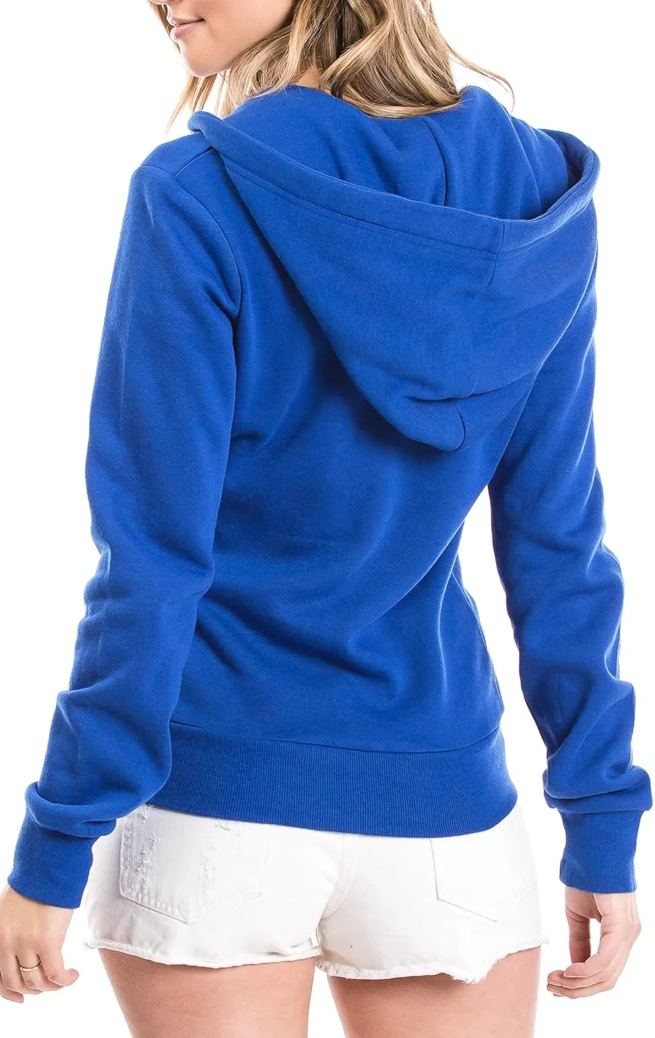 Urban Look Womens Active Long Sleeve Fleece Zip Up Hoodie with Plus Size