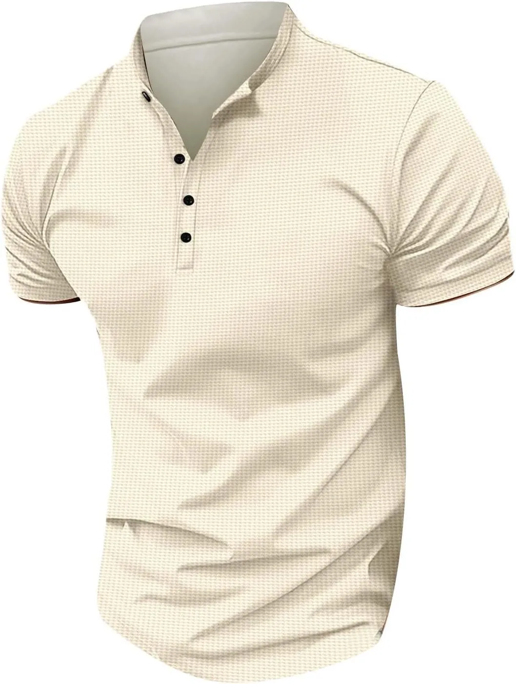 Waffle Polo Shirt for Men, Blade Collar Golf Polo Shirts 2024 Pique Short Sleeve Casual Classic Cotton Tee Shirts