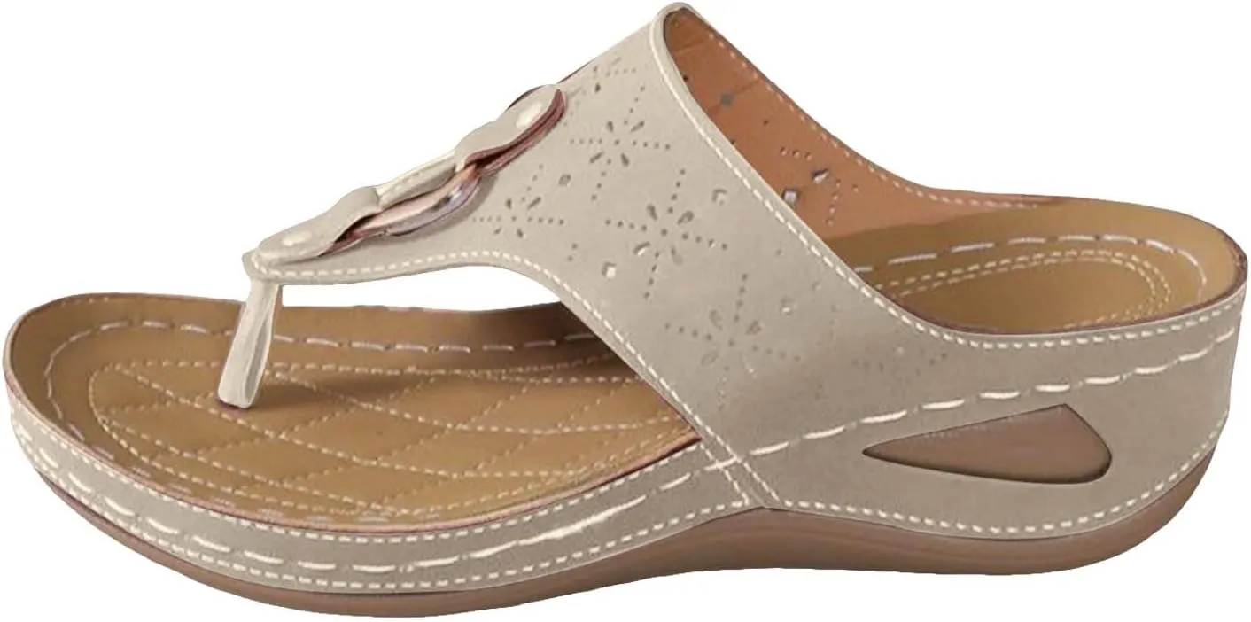 Wedge Sandals for Women Flip Flops With Arch Support, Women's Wedge Sandal, Orthopedic Recovery Walking Shoes