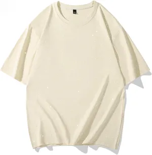 Weiyuqi Oversized Sparkly Sequin Shirts for Men Sparkly Bling Tshirts Trendy Loose Casual Basic Tees Streetwear Baggy Tops