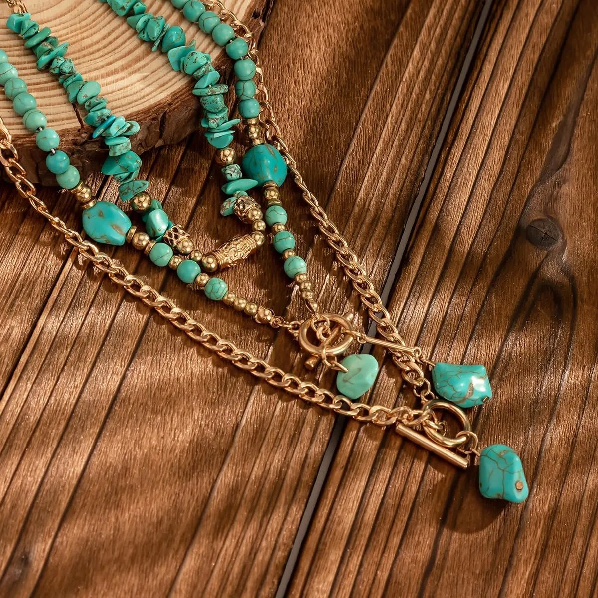 Western Necklaces for Women Country Concert Outfits Boho Turquoise Necklace Cowgirl Cowboy Layered Necklace Bohemian Vintage Country Accessorie
