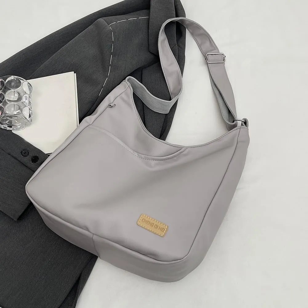 Women Leather Shoulder Armpit Bag with Pendant Retro Bucket Tote Bag Satchel Hobo Bag Crossbody Sling Bag Shopper