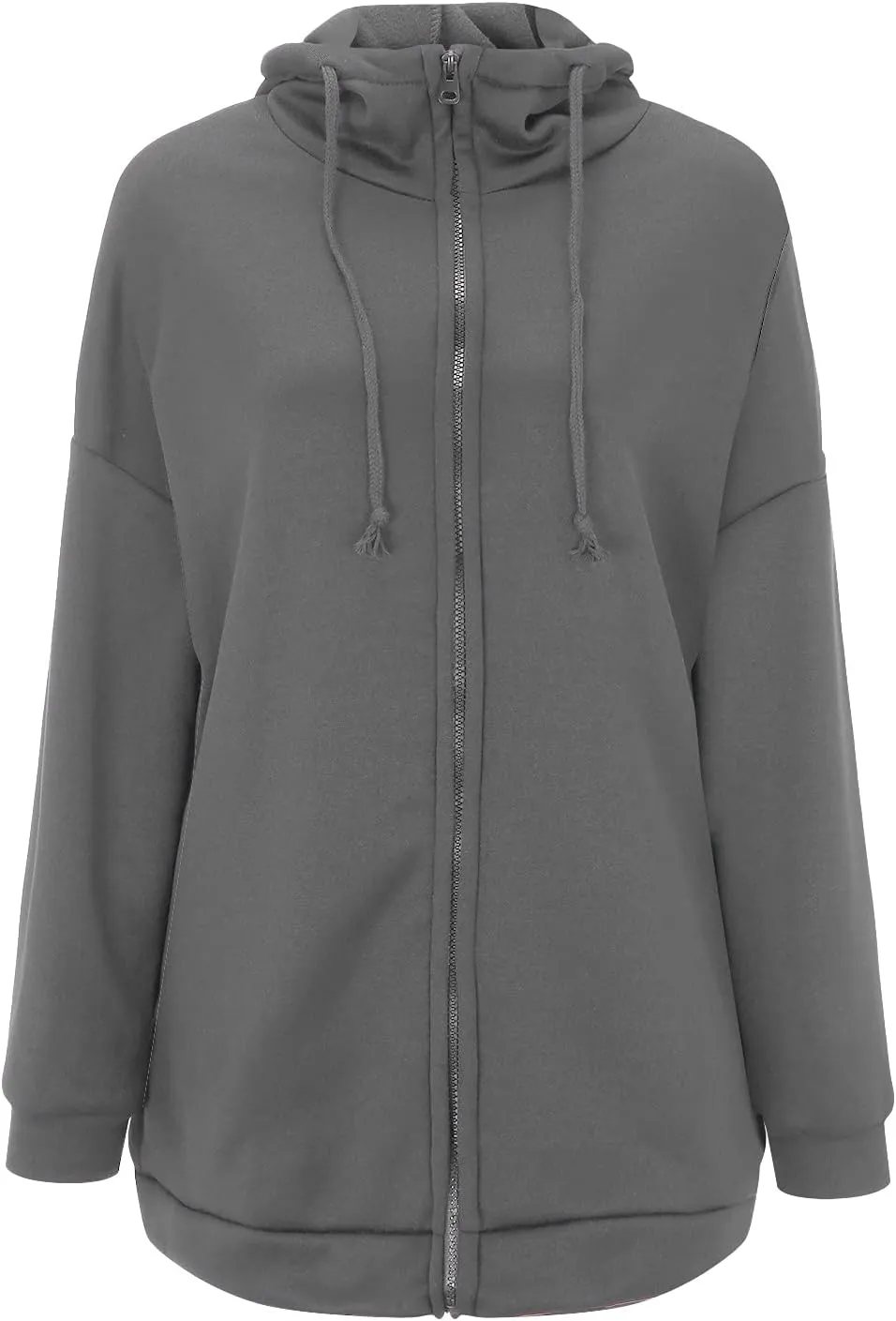 Women Oversized Hoodies Winter Thick Turtleneck Hooded Zipper Sweatshirt Baggy Turtleneck Coat Casual Y2K Sports Tops