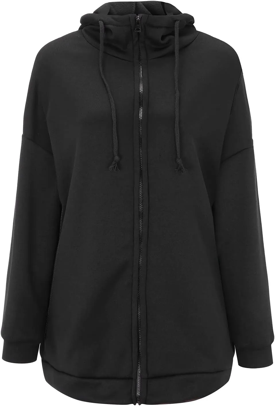 Women Oversized Hoodies Winter Thick Turtleneck Hooded Zipper Sweatshirt Baggy Turtleneck Coat Casual Y2K Sports Tops