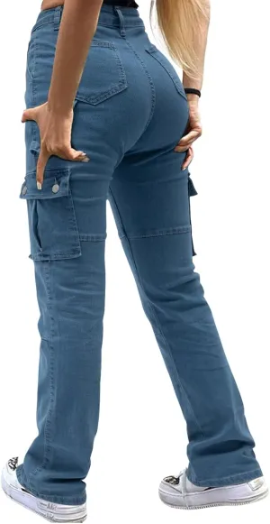Women's Cargo Jeans Pants