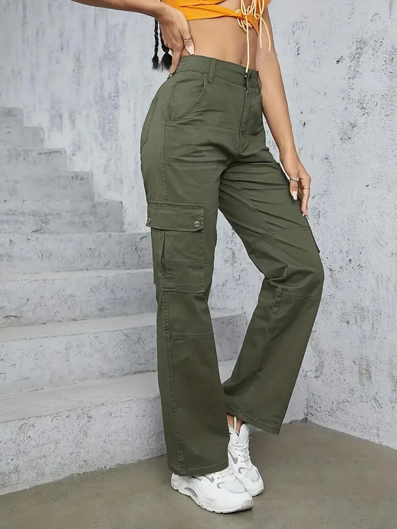 Women's Cargo Jeans Pants