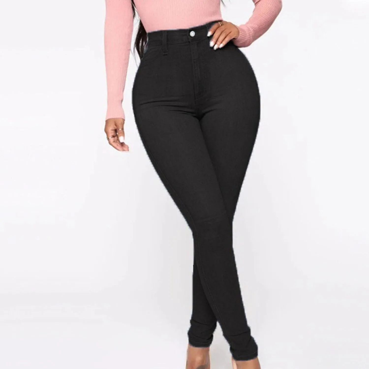 Women's High Waist Skinny Jeans Butt Lift Sexy Fit Stretch Denim Pants Pull-on Stretch Slimming Pencil Jeans