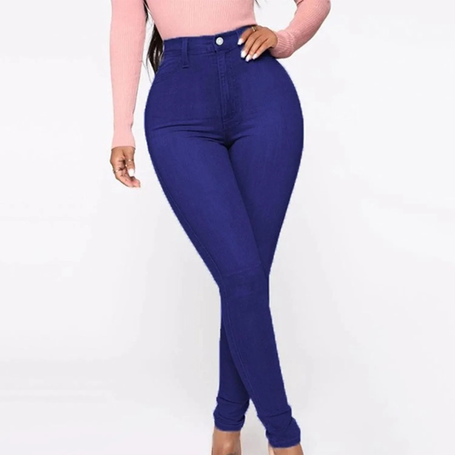 Women's High Waist Skinny Jeans Butt Lift Sexy Fit Stretch Denim Pants Pull-on Stretch Slimming Pencil Jeans