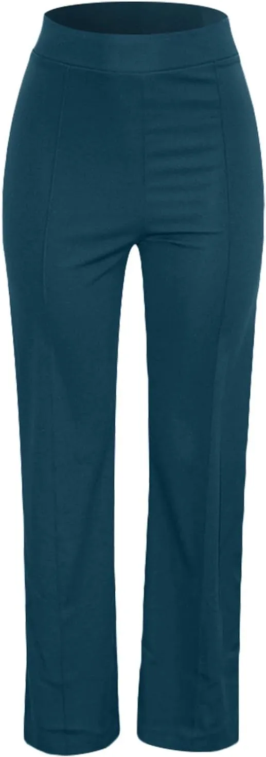Women's High Waist Wide Leg Pants Yoga Trousers with Pockets Stretch Loose Casual Lounge Sweatpants Joggers