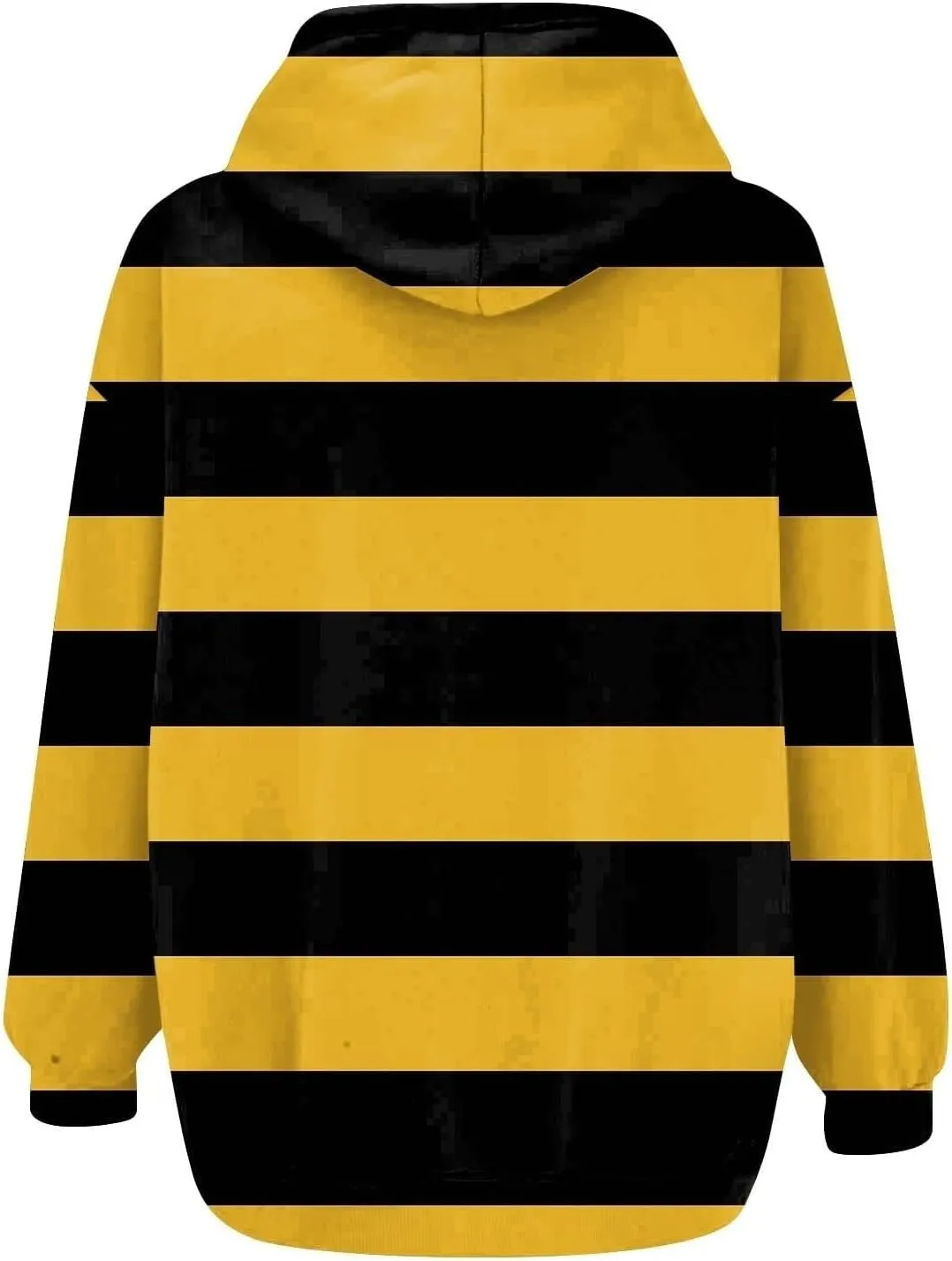 Women's Hooded Sweatshirt Fashion Contrast Striped Print Long Sleeve Zipper Blouse Tops Hoodies Jacket with Pocket
