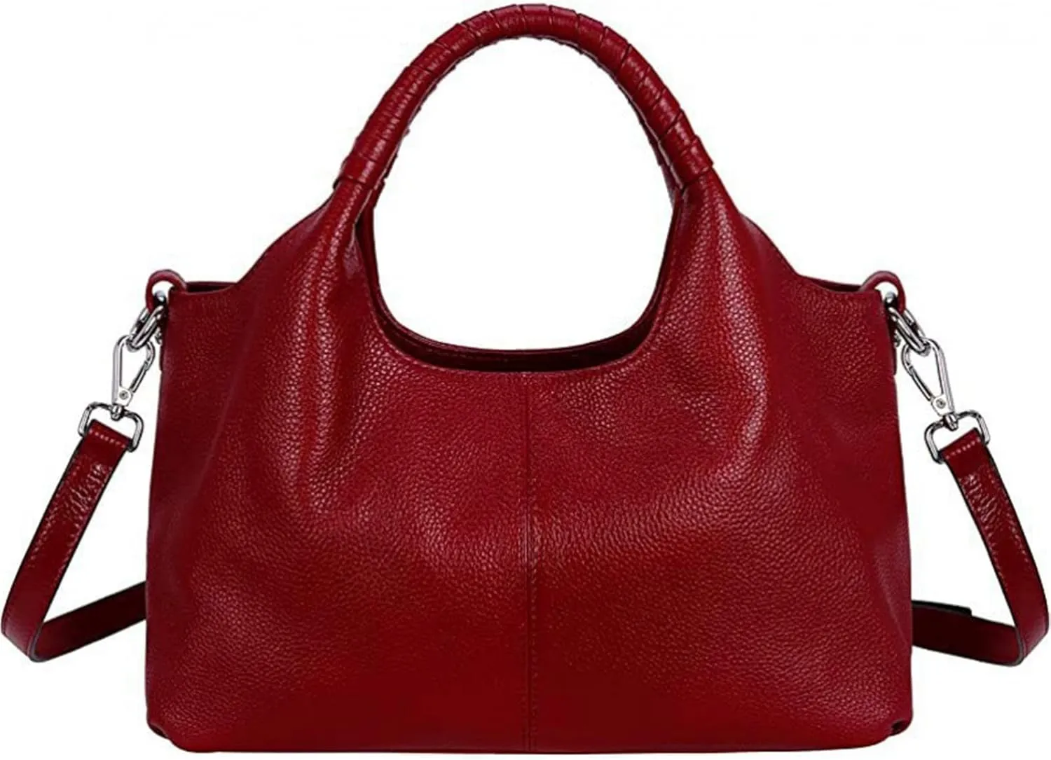 Women's Leather Handbag Solid Color Shoulder Bag PU Leather Top Handle Bags Crossbody Satchel Bag for Women