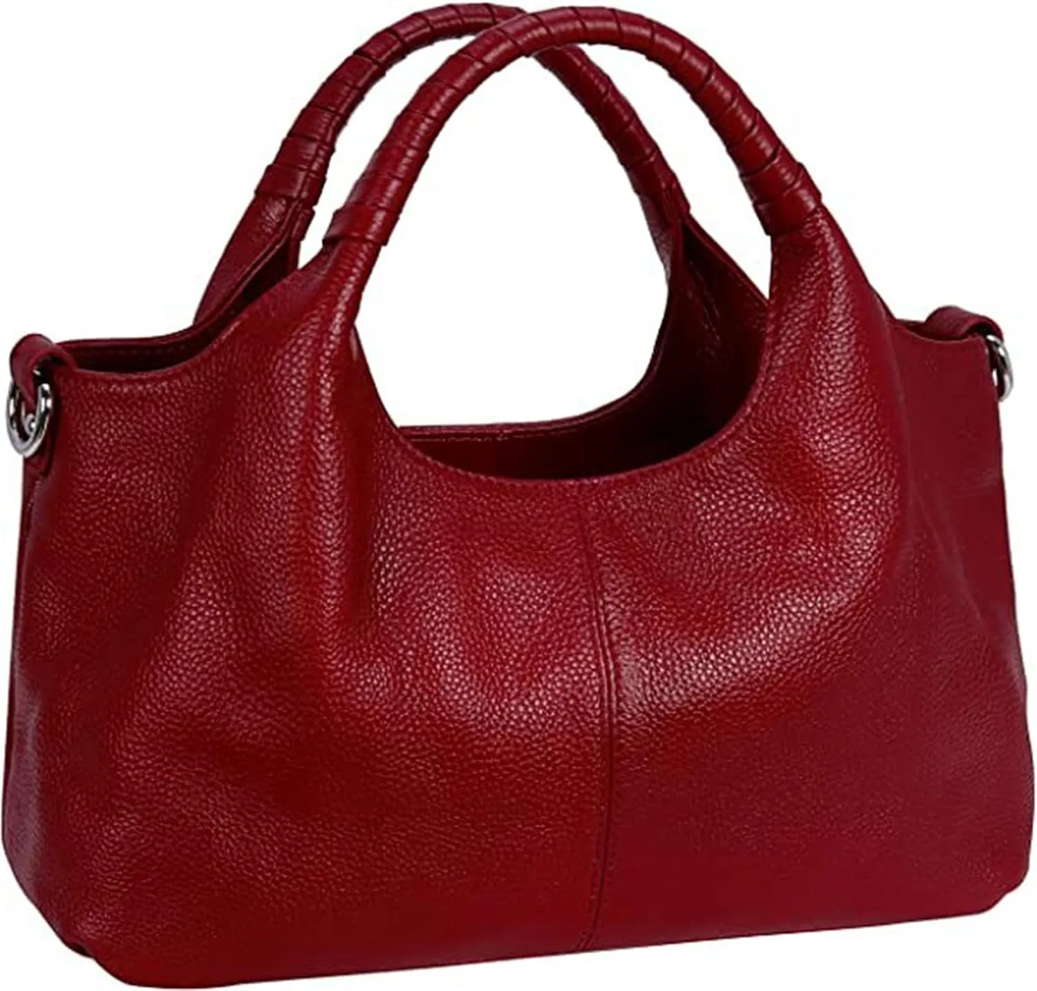 Women's Leather Handbag Solid Color Shoulder Bag PU Leather Top Handle Bags Crossbody Satchel Bag for Women