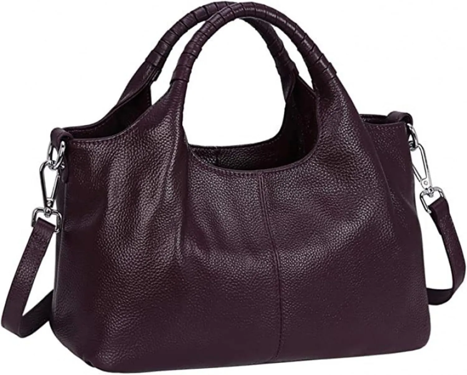 Women's Leather Handbag Solid Color Shoulder Bag PU Leather Top Handle Bags Crossbody Satchel Bag for Women