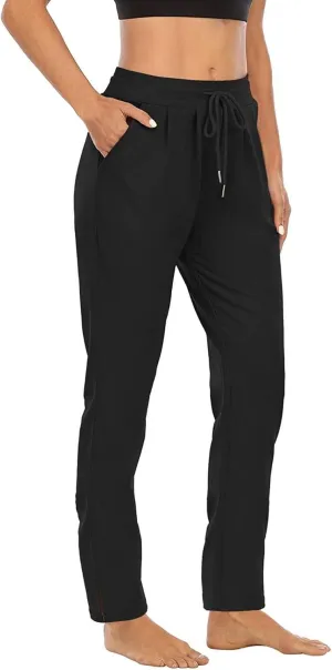 Womens Pants Pants for Women Work Out Gym Yoga High Cut Straight Leg Plain Long Leg Fall Winter Pants 2024