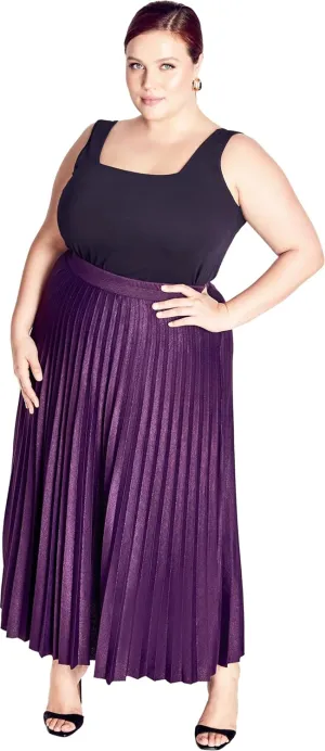 Women's Plus Size Knit Pleat Skirt